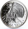 Tokelau 5 tala Tokelau 5 tala Sea Conservation Fishermans Ship Boat silver coin 1984 -