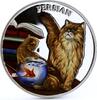 Rwanda 500 francs Rwanda 500 francs Cats series Persian Cat Books colored silver coin 2011 -