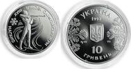 Ukraine 10 hryvnas Ukraine 10 hryvnia18 Winter Olympic Games Nagano Biathlon Sport silver coin 1998 -
