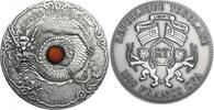 Togo 1500 francs Togo 2012 1500 Francs Year of the Dragon Amber Lunar “1” 2 Oz Silver Coin -