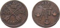Sweden 1 Öre Silvermynt Sweden Kingdom 1763 1 Öre Silvermynt - Adolf Fredrik Copper 13.7g VF KM 460 -