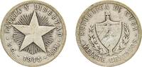 Cuba 20 Centavos Cuba First Republic 1915 20 Centavos Silver (.900) Philadelphia Mint 5g VF KM 13 Y 7 Schön 7 -