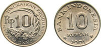 Indonesia 10 Rupiah Indonesia Republic 1971 10 Rupiah (FAO) Copper-nickel Perum Peruri Mint (286360000) 1.77g UNC KM 33 Schön 23 -