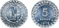 Indonesia 5 Rupiah Indonesia Republic 1979 5 Rupiah (FAO) Aluminium (413200000) 1.4g UNC KM 43 Schön 33 -