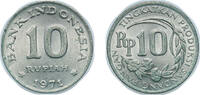 Indonesia 10 Rupiah Indonesia Republic 1971 10 Rupiah (FAO) Copper-nickel (286360000) 1.83g UNC KM 33 Schön 23 -