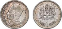 Morocco 1 Dirham Morocco Kingdom AH1380 - 1960 1 Dirham - Mohammed V Silver (.600) Monnaie de Paris (18829986) 6g XF Y 55 Schön 47 -