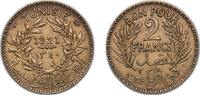Tunisia 2 Francs Tunisia AH1340 - 1921 2 Francs (Chambers of Commerce Coinage) Aluminium bronze (1500000) 8.09g AU KM 248 Schön 162 -