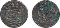 Indonesia 1 Duit Indonesia Netherlands East Indies United East India Company 1745 1 Duit (Zeeland) Copper 2.8g VF KM 152 -