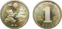 China 1 Yuan China People's Republic of China People's Republic 2013 1 Yuan (Year of the Snake) Brass (80000000) 6.8g UNC KM 2080 -
