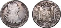 Peru 8 Reales Peru Spanish colony 1807 LIMAE JP 8 Reales - Charles IV (Numeral IIII) Silver (.896) Lima Mint (3562000) 26.71g VF KM 97 -