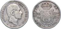 Philippines 20 Centavos Philippines Spanish colony 1884 20 Centavos - Alfonso XII Silver (.835) Manila Mint (859000) 4.97g VF KM 149 -