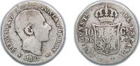 Philippines 10 Centavos Philippines Spanish colony 1881 10 Centavos - Alfonso XII Silver (.835) Manila Mint (624000) 2.46g VF KM 148 -