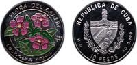 Cuba 10 Pesos Cuba Second Republic 1997 10 Pesos (Lochnera Rosea) Silver (.999) 15g PF KM 602 -