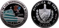 Cuba 10 Pesos Cuba Second Republic 1998 10 Pesos (Expo 2000 - London) Silver (.999) (18750) 15g PF KM 650 JMA AAEE756 -