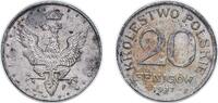 Poland 20 Pfennigs Poland 1917 FF 20 Fenigów Iron Staatliche Münze Baden-Württemberg (1900000) 3.93g XF Y 7 J N607 Schön 4 -