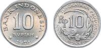 Indonesia 10 Rupiah Indonesia Republic 1971 10 Rupiah (FAO) Copper-nickel (75% Copper, 25% Nickel) Perum Peruri, Karawang (286360000) 1.80g UNC KM 3 -