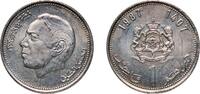 Morocco 1 Dirham Morocco AH1407 - 1987 1 Dirham - Hassan II (3rd portrait) Copper-nickel 6.02g BU Y 88 Schön 93 -