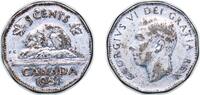 Canada 5 Cents Canada 1951 5 Cents - George VI (steel) Chromium plated steel (4313410) 4.5g XF KM 42a Schön 41a -