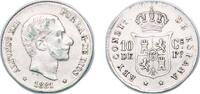 Philippines 10 Centavos Philippines Spanish colony 1881 10 Centavos - Alfonso XII Silver (.835) Manila Mint (624000) 2.58g XF KM 148 -