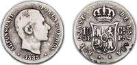 Philippines 10 Centavos Philippines Spanish colony 1883 10 Centavos - Alfonso XII Silver (.835) Manila Mint (983000) 2.54g F KM 148 -