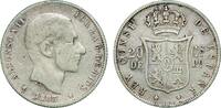 Philippines 20 Centavos Philippines Spanish colony 1883 20 Centavos - Alfonso XII Silver (.835) Manila Mint (1972000) 5.1g VF KM 149 -