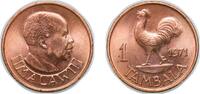 Malawi 1 Tambala 1971 Malawi Republic 1971 1 Tambala Bronze (97% Copper,... 36.82 元 含税 ＋  117.14 元 运费