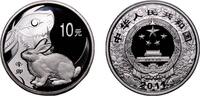 China 10 Yuan China People's Republic of China People's Republic 2011 10 Yuan (Year of the Rabbit) Silver (.999) (60000) 31.12g BU KM 1972 -