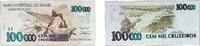Brazil 100 000 Cruzeiros Brazil Federative Republic of Brazil 1993 100 000 Cruzeiros (3rd edition) Paper (17400000) UNC P 235 AI Notes C227 AI Notes C228 -