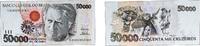 Brazil 50 000 Cruzeiros Brazil Federative Republic of Brazil 1993 50 000 Cruzeiros (3rd edition) Paper (628900000) UNC P 234 AI Notes C226 -