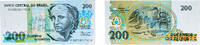 Brazil 200 Cruzeiros Brazil Federative Republic of Brazil 1990 200 Cruzeiros (3rd edition) Paper (164600000) UNC P 229 AI Notes C215 -