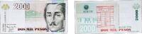 Colombia 2000 Pesos Colombia Republic 2003 2000 Pesos (New seal) Paper UNC P 445 P 451 -