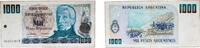 Argentina 1000 Pesos Argentinos Argentina Federal Republic 1984 1000 Pesos argentinos Paper VF P 317 Bottero 2628 to 2636b -