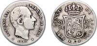 Philippines 20 Centavos Philippines Spanish colony 1882 20 Centavos - Alfonso XII Silver (.835) Manila Mint (968000) 5.03g VF KM 149 -