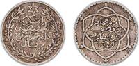 Morocco 2½ Dirhams Morocco Sultanate AH 1329 (1911) 2½ Dirhams / ¼ Rial - Abd al-Hafiz Silver (.835) Paris Mint (3927589) 6.17g XF Y 23 Lec 154 -