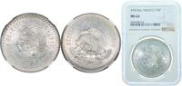 Mexico 5 Pesos Mexico United Mexican States 1947 Mo 5 Pesos Silver (.900) Mexican Mint (5110000) 30g NGC MS 62 KM 465 -