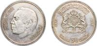 Morocco 50 Dirhams Morocco Kingdom AH1395 (1975) 50 Dirhams - Hassan II (Independence) Silver (.925) Royal Mint (6000) 35.18g UNC Y 65 -