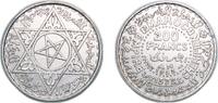 Morocco 200 Francs Morocco French Protectorate AH1372 (1953) 200 Francs - Mohammed V Silver (.720) (10176080) 7.98g AU Y 53 Lec 291 -