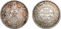 Morocco 200 Francs Morocco French Protectorate AH1372 (1953) 200 Francs - Mohammed V Silver (.720) (10176080) 7.98g AU Y 53 Lec 291 -