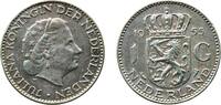 Netherlands 1 Gulden Netherlands 1955 1 Gulden - Juliana Silver (.720) (28% copper) Utrecht Mint (37500000) 6.49g XF KM 184 Schön 68 -