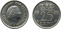 Netherlands 25 Cents Netherlands 1950 25 Cents - Juliana Nickel Utrecht Mint (38400000) 2.99g XF KM 183 Schön 67 -