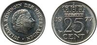 Netherlands 25 Cents Netherlands 1977 25 Cents - Juliana Nickel Utrecht Mint (55000000) 3.04g UNC KM 183 Schön 67 -
