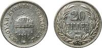 Hungary 20 Fillér Hungary Kingdom 1894 KB 20 Fillér - I Ferenc József Nickel Hungarian mint (26117342) 3.94g AU KM 483 Schön 4 ÉH 1497 H 2205 Ada -