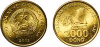 Vietnam 2000 Đồng Vietnam Socialist Republic 2003 2000 Đồng Brass plated steel Mint of Finland (175000000) 5.08g UNC KM 75 Schön 145 -