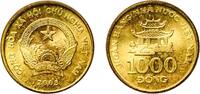 Vietnam 1000 Đồng Vietnam Socialist Republic 2003 1000 Đồng Brass plated steel Mint of Finland (250000000) 3.77g UNC KM 72 Schön 144 -