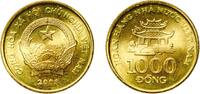 Vietnam 1000 Đồng Vietnam Socialist Republic 2003 1000 Đồng Brass plated steel Mint of Finland (250000000) 3.73g UNC KM 72 Schön 144 -