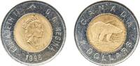 Canada 2 Dollars Canada Commonwealth 1996 2 Dollars - Elizabeth II (Polar bear) Bimetallic: aluminium bronze centre in nickel ring (outer ring 99 -