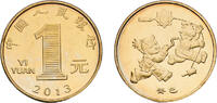 China 1 Yuan China People's Republic 2013 1 Yuan (Year of the Snake) Brass (80000000) 6.75g BU KM 2080 -
