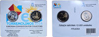 Spain Spain Kingdom 2014 Coin Cards -2 Euros proof Gaudi, Silver Medal of the autonomos community of andalucia (12000) PF -