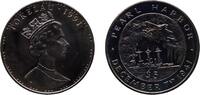 New Zealand 5 Dollars New Zealand Tokelau 1991 PM 5 Tala - Elizabeth II (Pearl Harbor) Copper-nickel Pobjoy Mint 28.46g BU KM 11 Schön 12 -