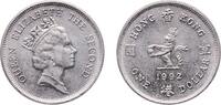 China 1 Dollar China Hong Kong 1992 1 Dollar - Elizabeth II (3rd portrait) Copper-nickel (75% Copper, 25% Nickel) Royal Mint (25000000) 7.01g U -